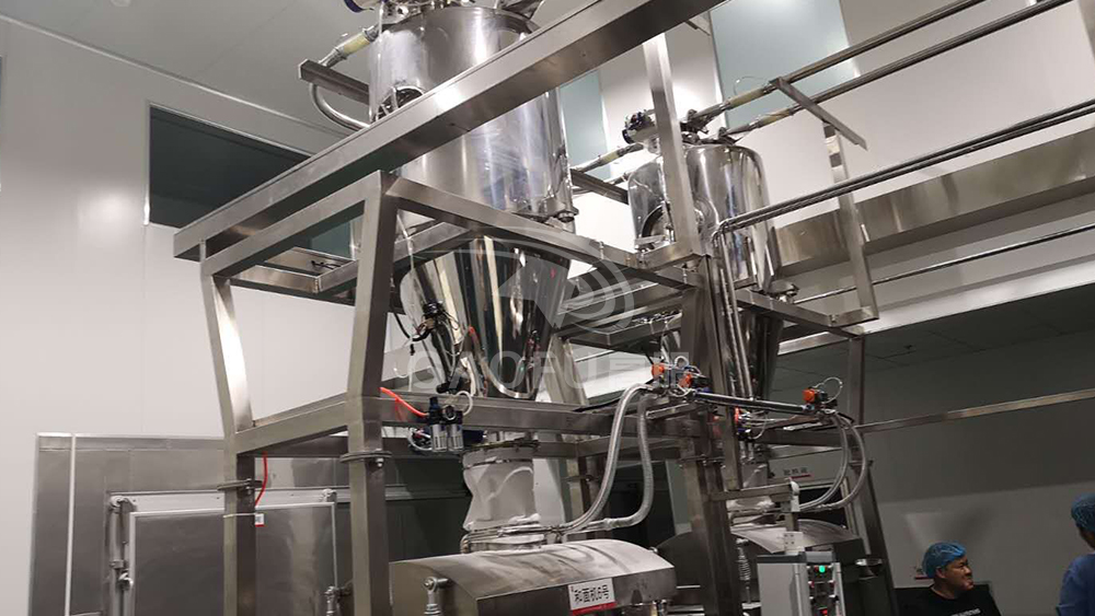 真空輸送系統(tǒng)食品廠饅干生產(chǎn)線配料應(yīng)用